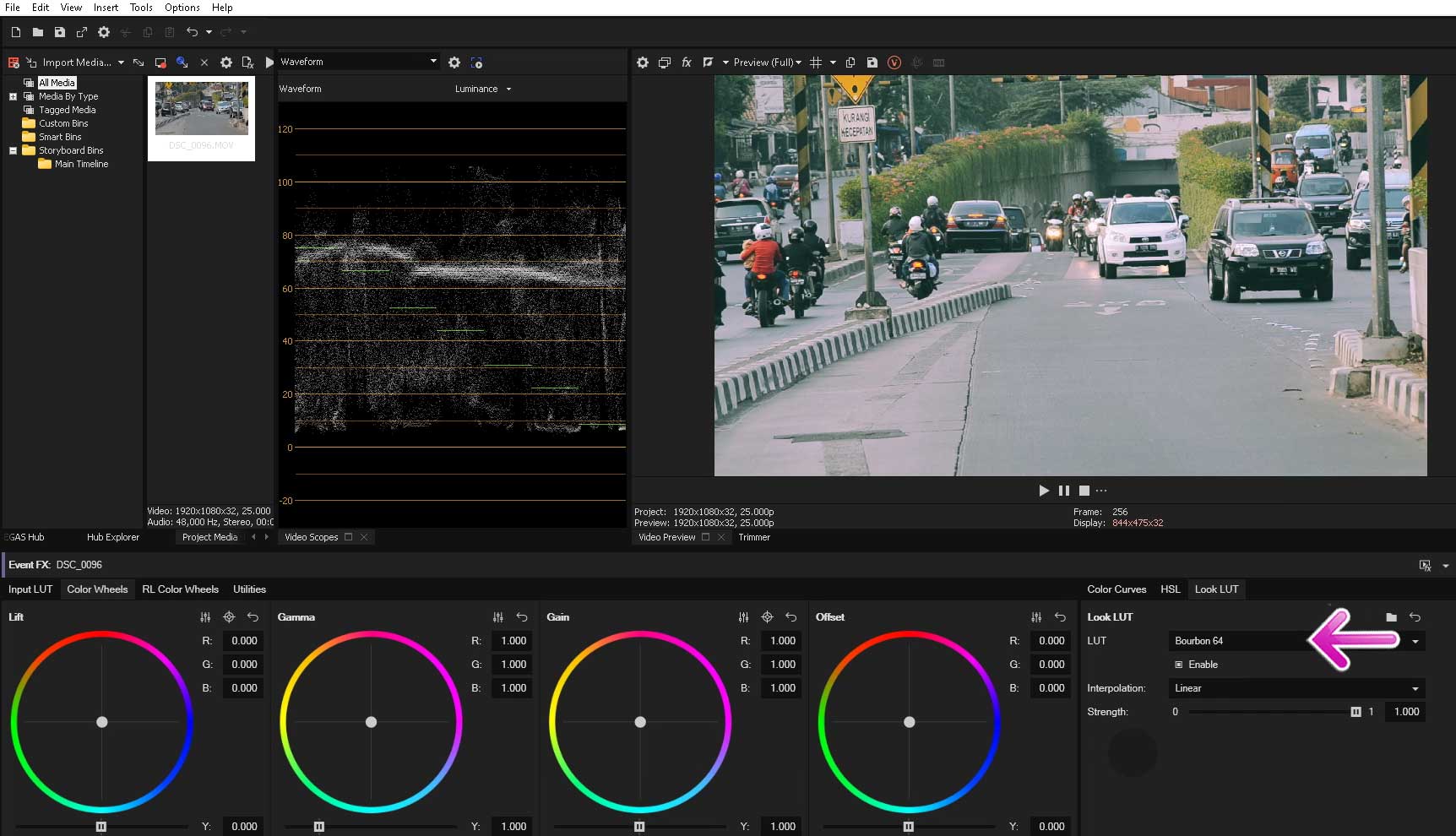 Cara mengunakan color grading efek video cinema dengan LUT