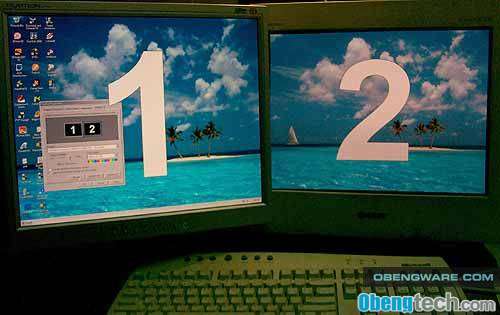 4 monitor lebih dengan dual VGA
