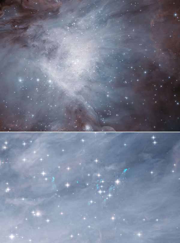 Nebula Orion di sisi tengah