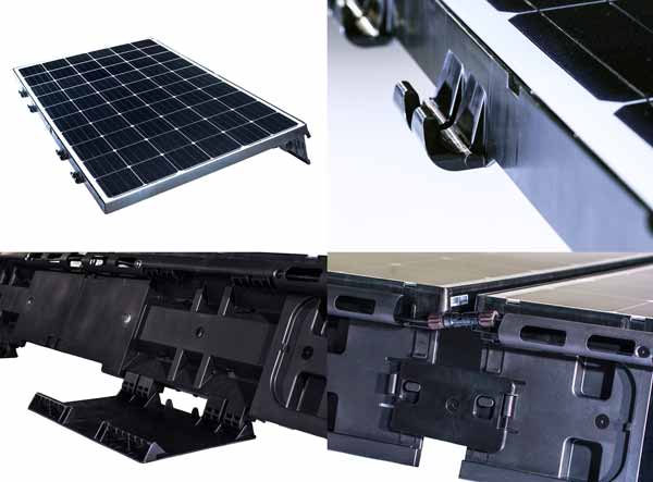 Solar cell Sprint ringan tanpa peralatan untuk pemasangan