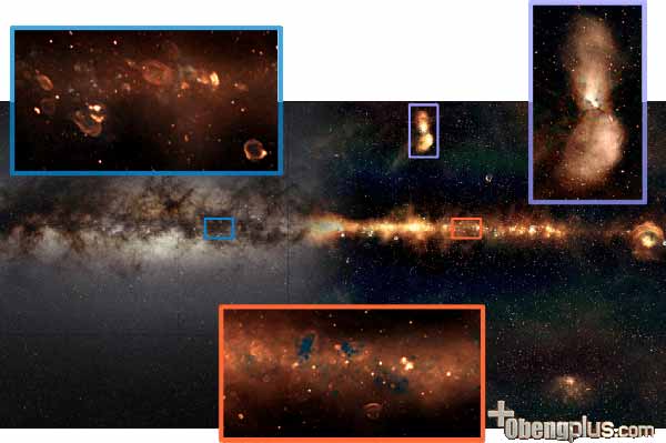 Teleskop Murchison Widefield Array menangkap gelombang radio 
galaksi Bima Sakti dari 300 ribu galaksi