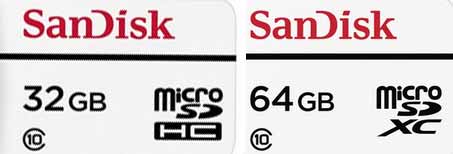 Keterangan perbedaan microSD SDXC SDHC