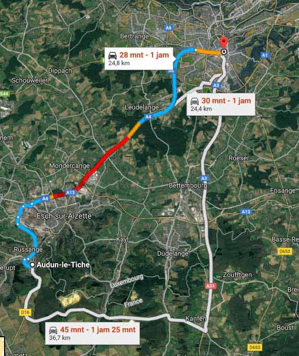 Negara Luksemburg transportasi gratis rute jalan