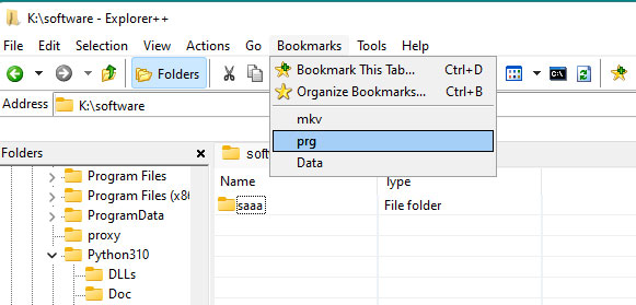 Folder Bookmark Explorer Plus